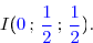 \overset{{\white{.}}}{I({\blue{0}}\,;\,{\blue{\dfrac{1}{2}}}\,;\,{\blue{\dfrac{1}{2}}}).}